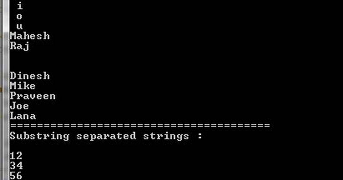 Split a String in Vb. Net