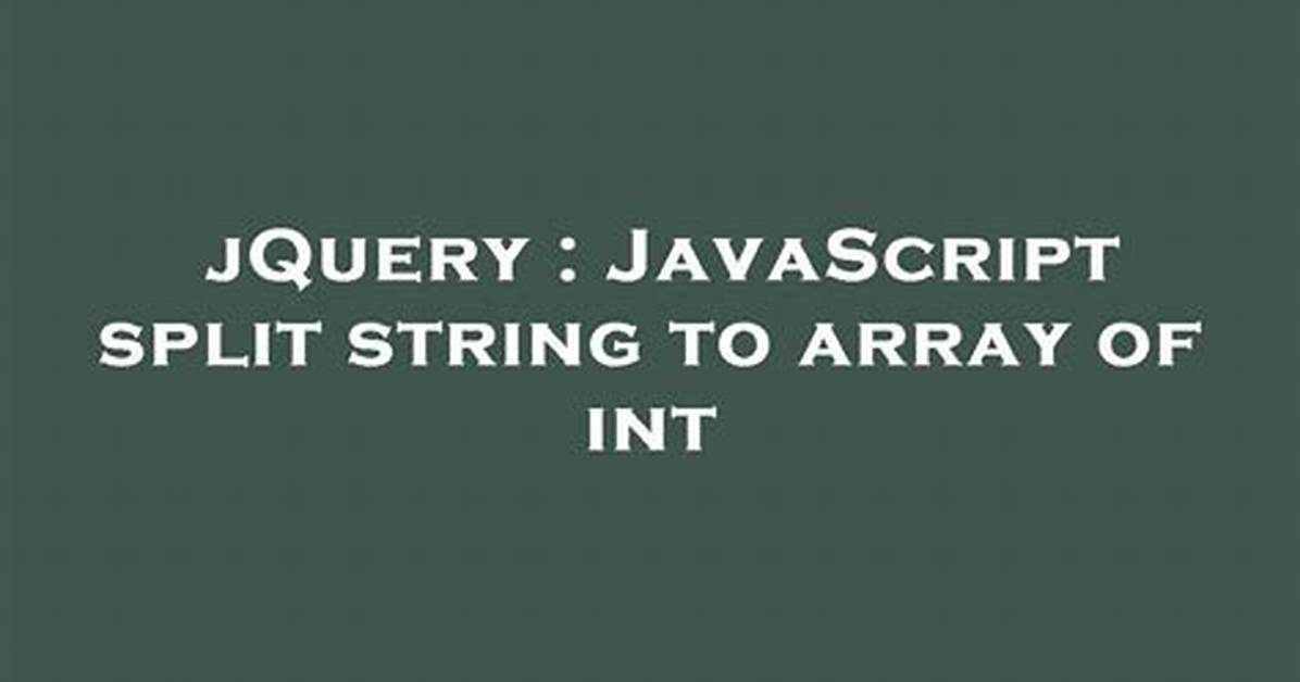 Split String in Jquery
