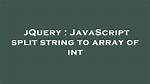 Split String in Jquery