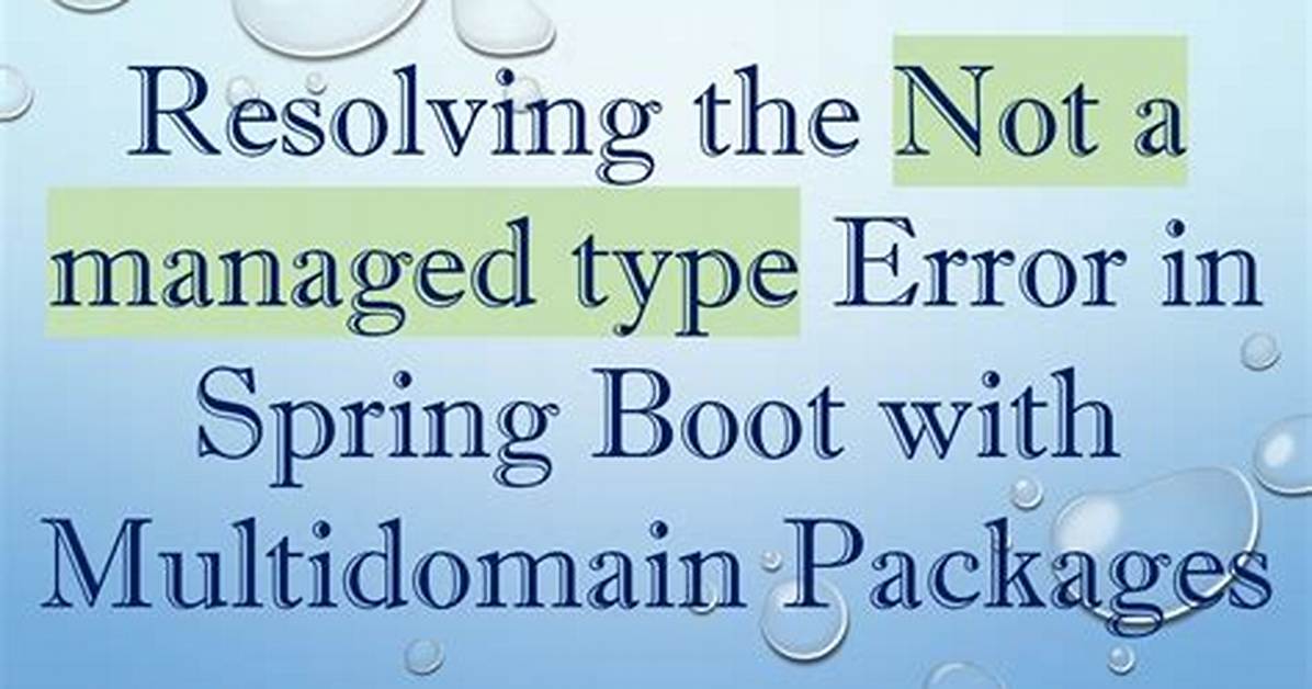 Spring Boot - Not a Managed Type