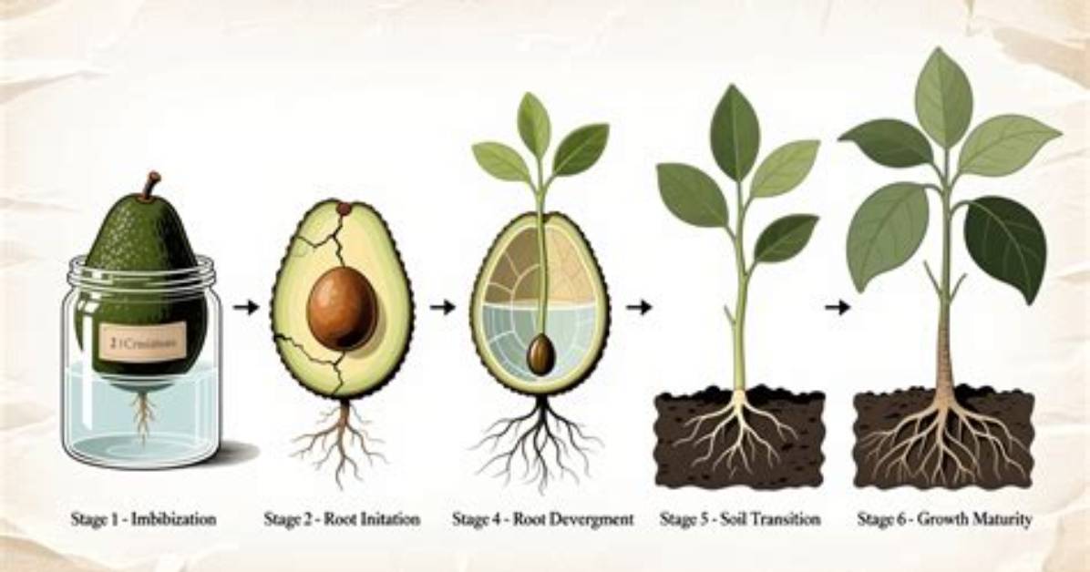 Sprouting Avocado Seed
