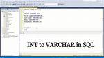Sql Server: Converting Varchar to Int