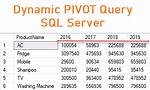 Sql Server Dynamic Pivot Query?