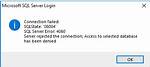 Sql Server Error 4060