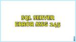 Sql Server Error Msg 245