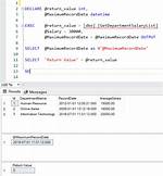 Sql Server Stored Procedure Return a Table