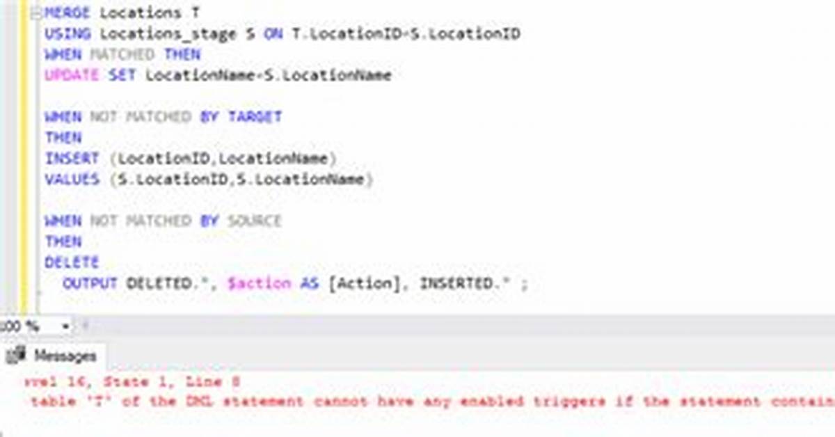 Sql Server with Statement