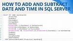 Sql Subtract Dates