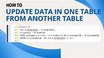 Sql Update from One Table to Another Based on a Id Match