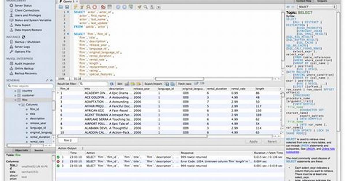 Sql Workbench