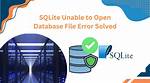 Sqlite3, Operationalerror: Unable to Open Database File