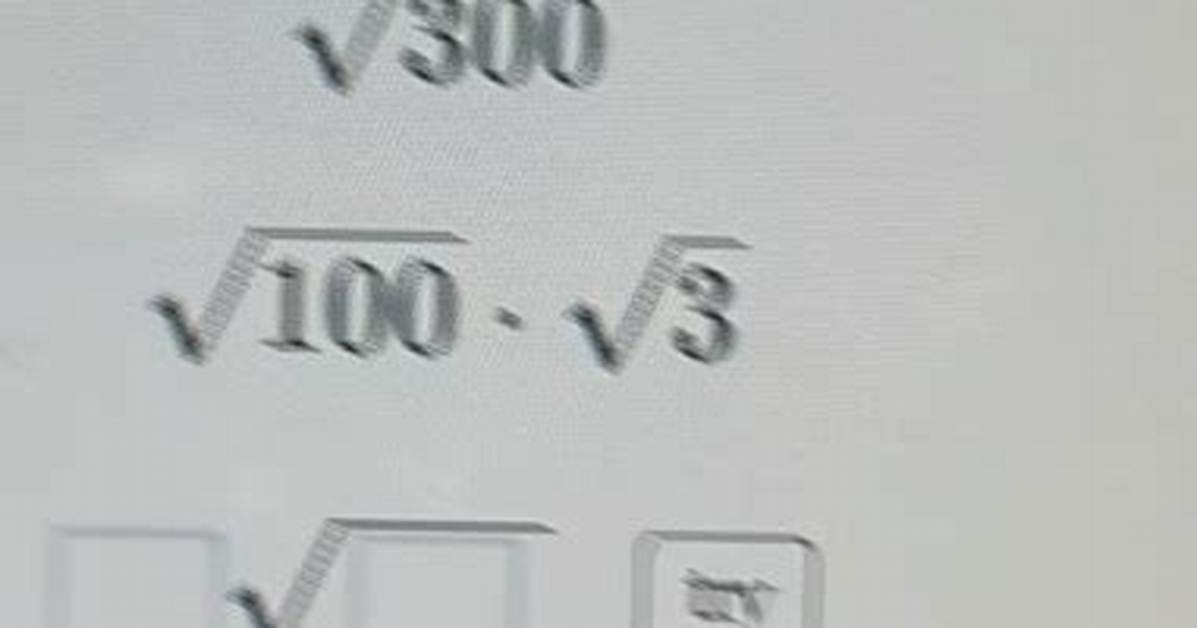 Sqrt(100)