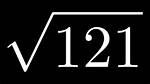 Sqrt(121)