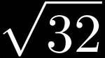 Sqrt(32)