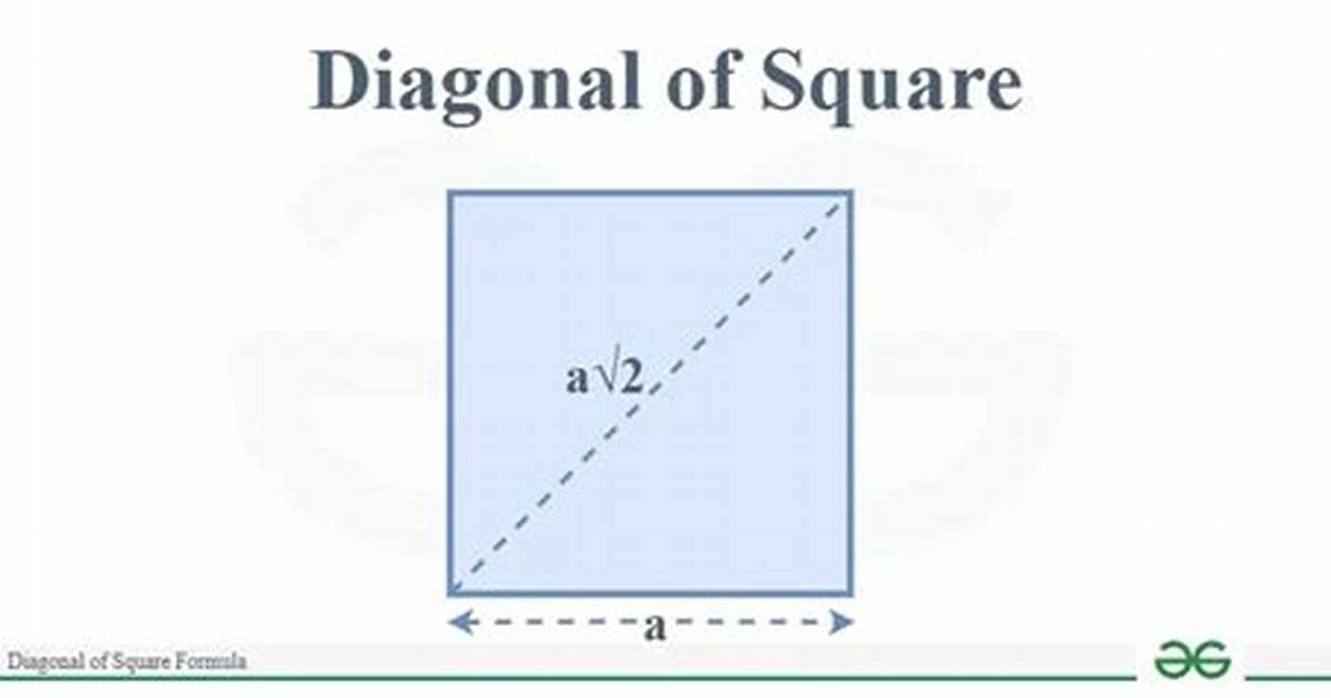Square Diagonal = 5