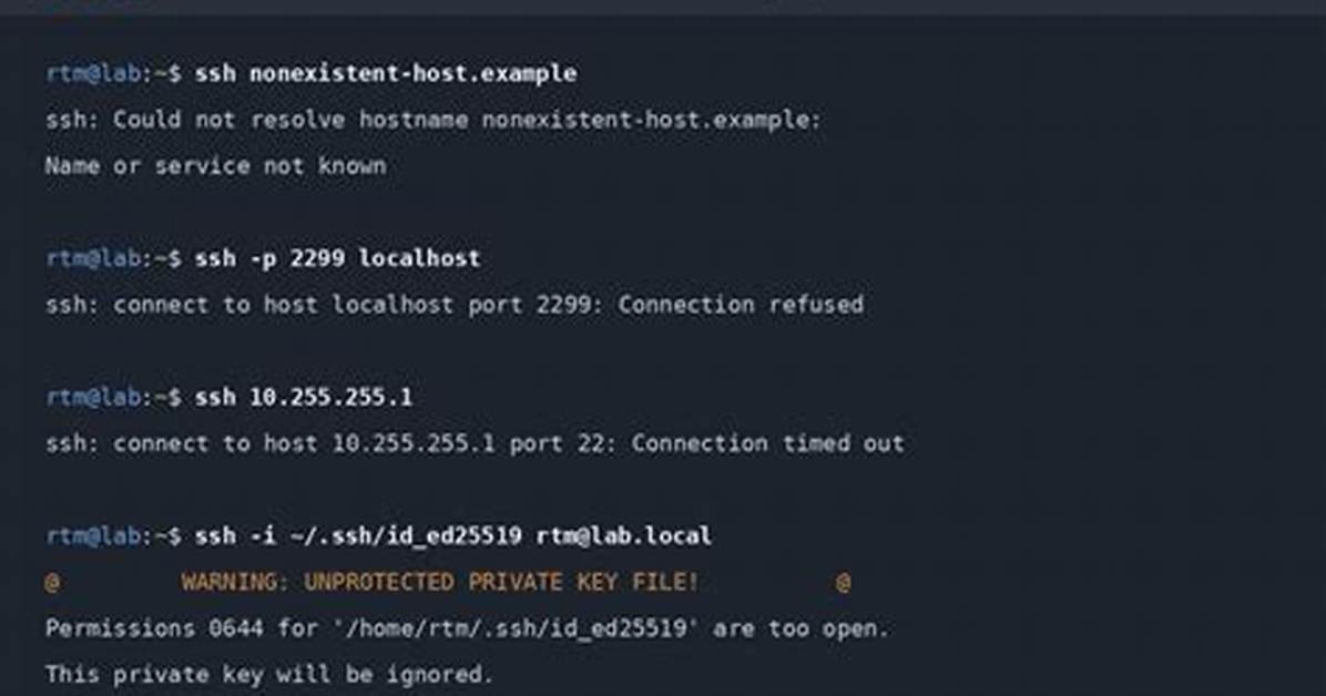 Ssh Installation Errors