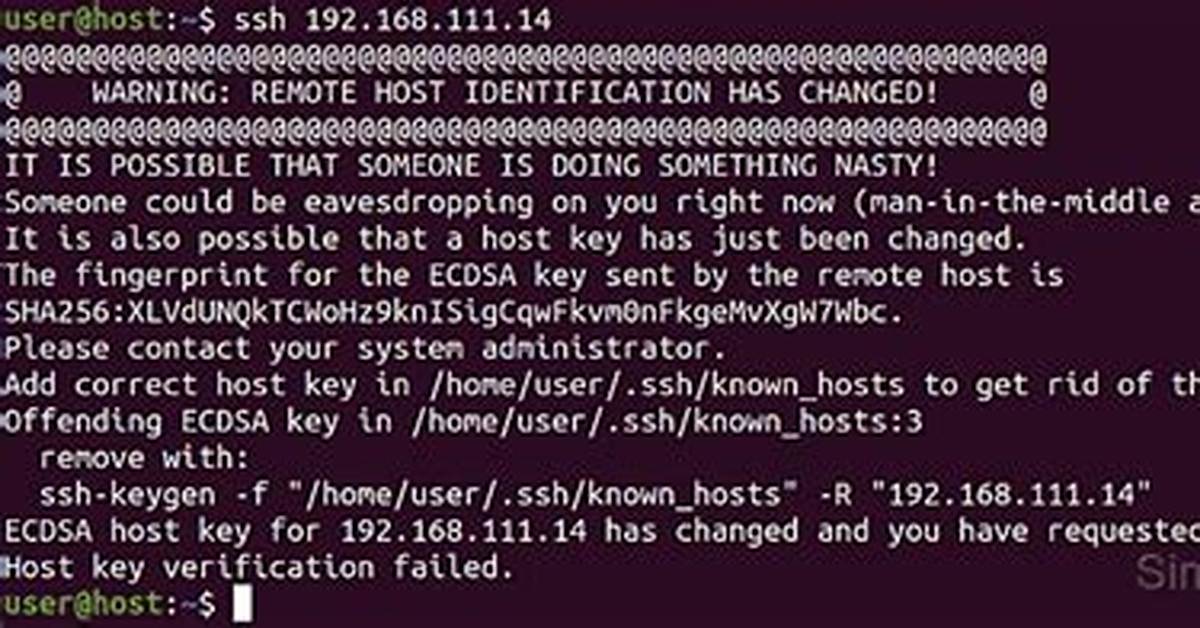 Ssh Remote Host Identification Has Changed