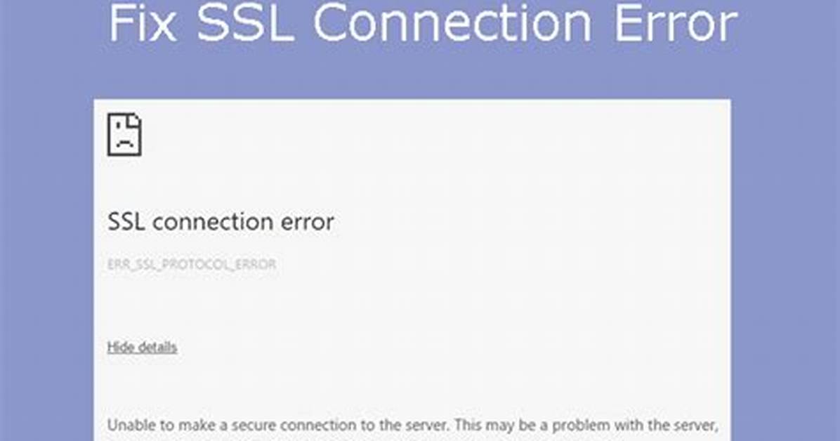 Ssl Connection Reset