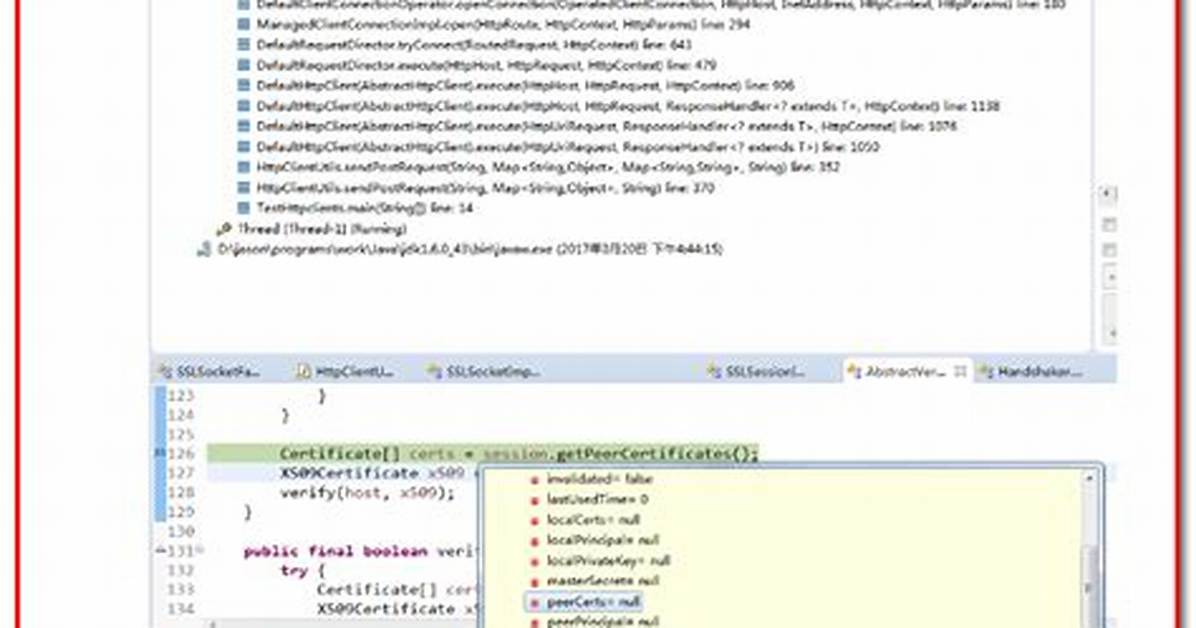 Ssl "Peer Not Authenticated" Error with Httpclient 4.1