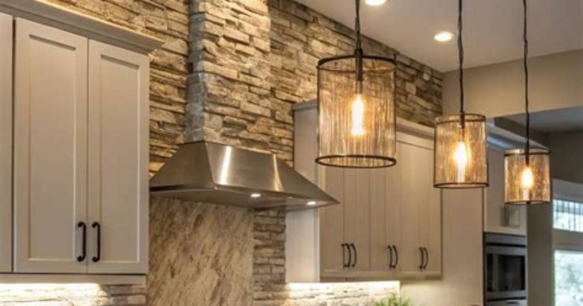 Stacked Stone Backsplash