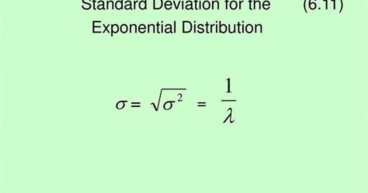 Standard Deviation with Exponential Distribution