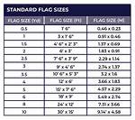 Standard Flag Size