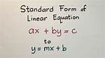Standard Form in Math