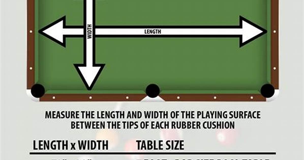 Standard Size Pool Table