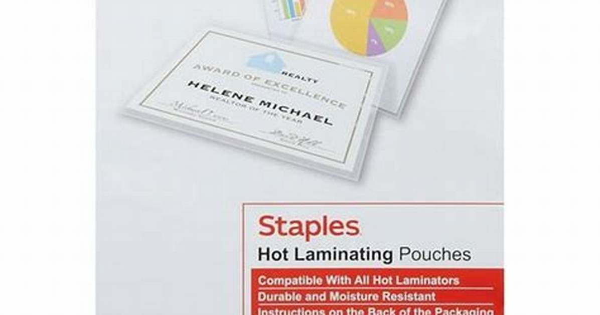 Staples Laminating Sheets