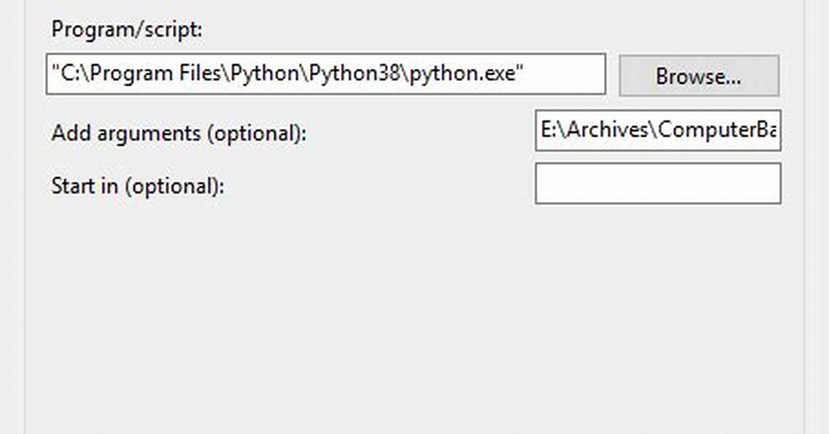 Start Python Script with Task Scheduler via Powershell