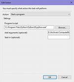 Start Python Script with Task Scheduler via Powershell
