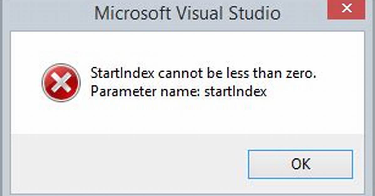 Startindex Cannot Be Less Than Zero. - Error When Trying to Change a String
