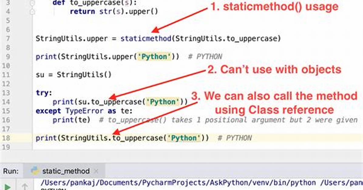Static Methods in Python?