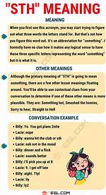Sth Meaning