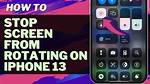 Stop Screen from Rotating