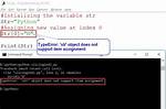 'Str' Object Does Not Support Item Assignment