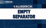 Str. Split(' ') Giving Me "Valueerror: Empty Separator" for a Sentence in the Form of a String