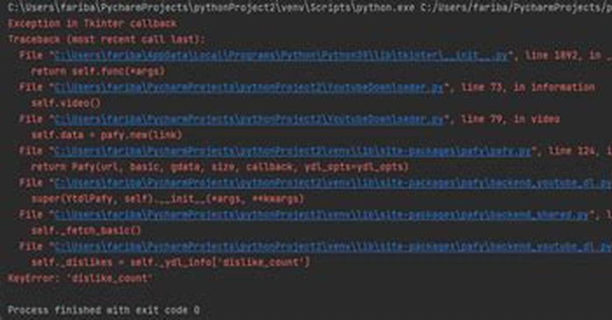 Strange Exception in Tkinter Callback