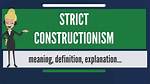 Strict Constructionist Definition