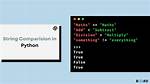 String Comparison Does Not Work in Python