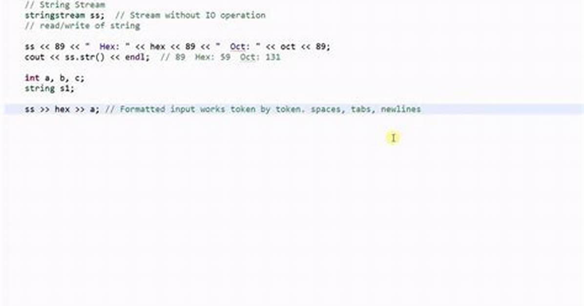String Stream in C