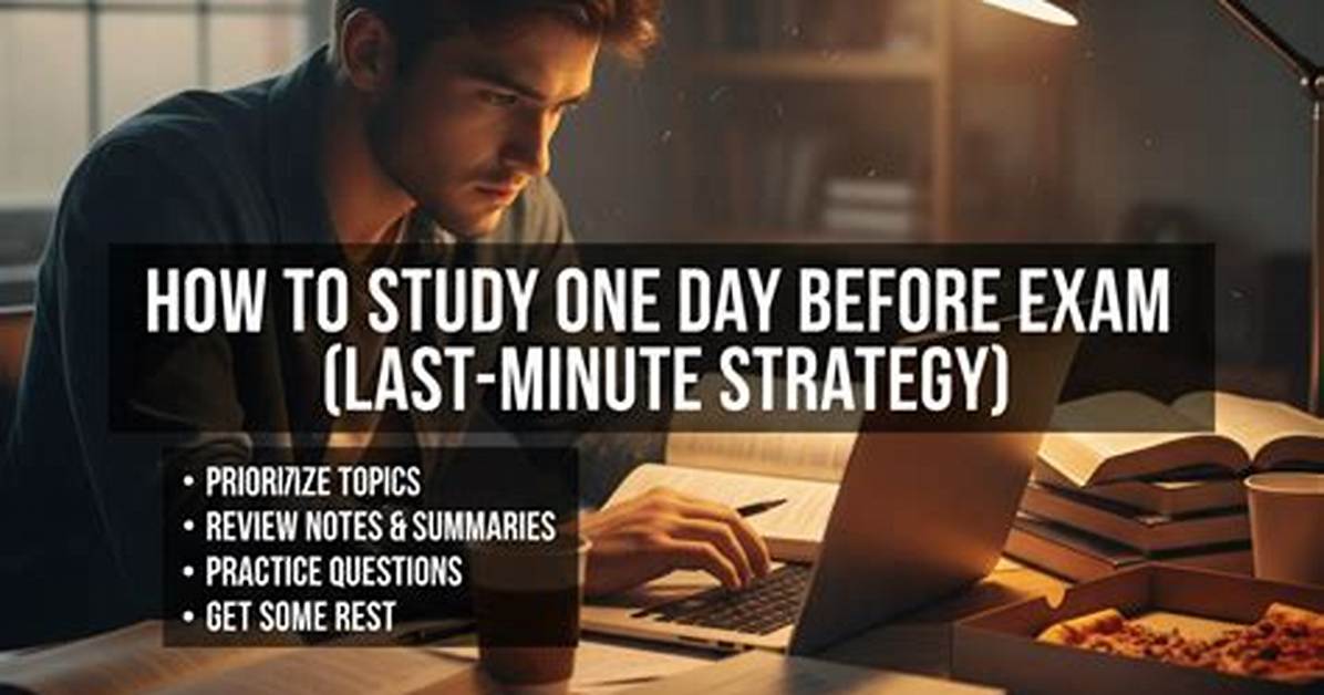 Study Hard Just Before a Test