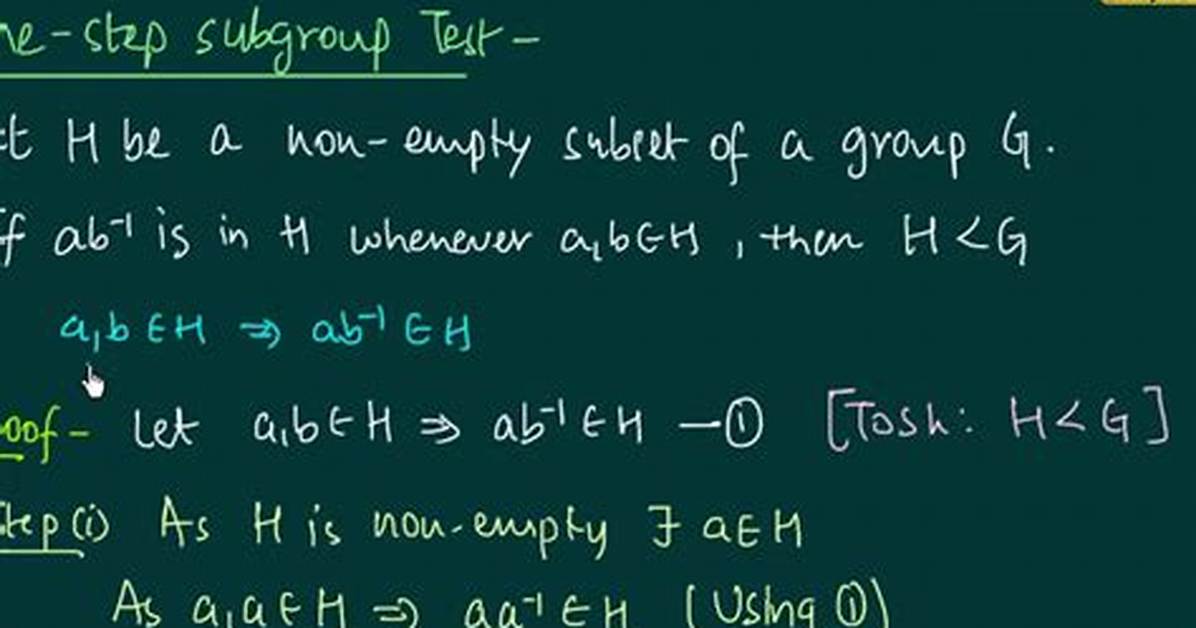 Subgroup Test Example