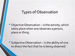 Subjective Observation