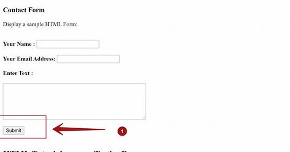 Submit a Form with a Button (Html)