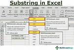 Substring in Excel
