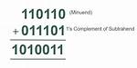 Subtract Binary Numbers with 1`S Complement