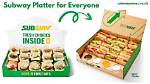 Subway Platters Menu