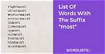 Suffix Indicating Most