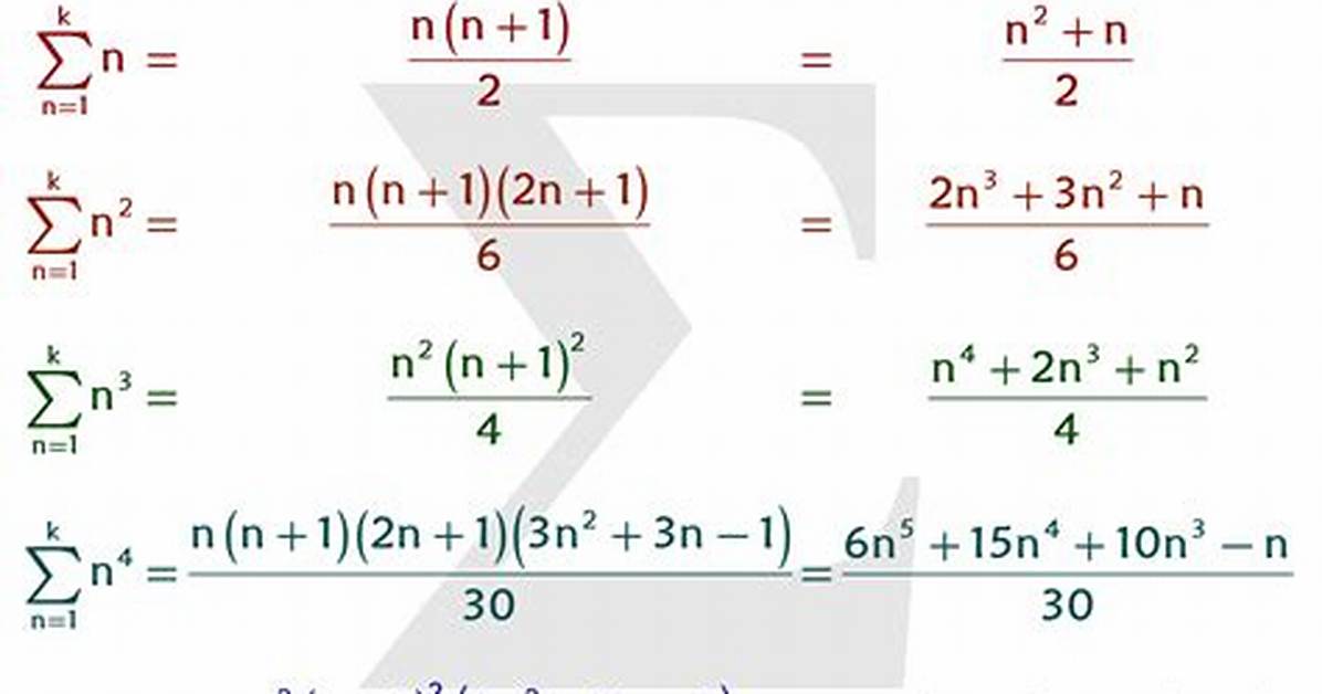 Summation Formula Needed